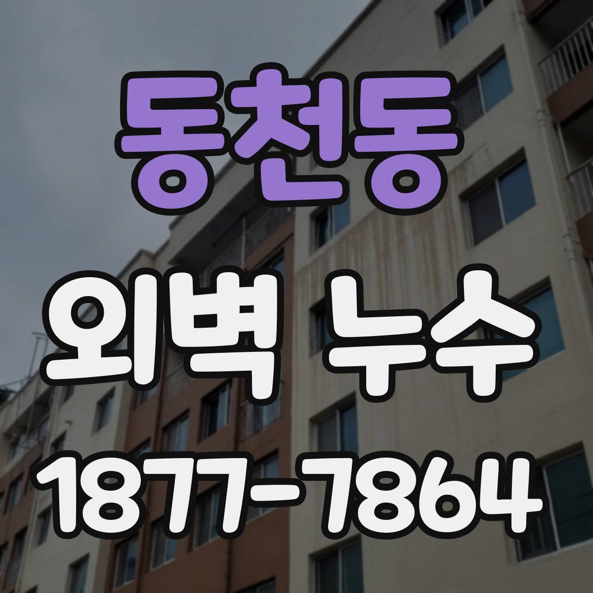 동천동 외벽 누수