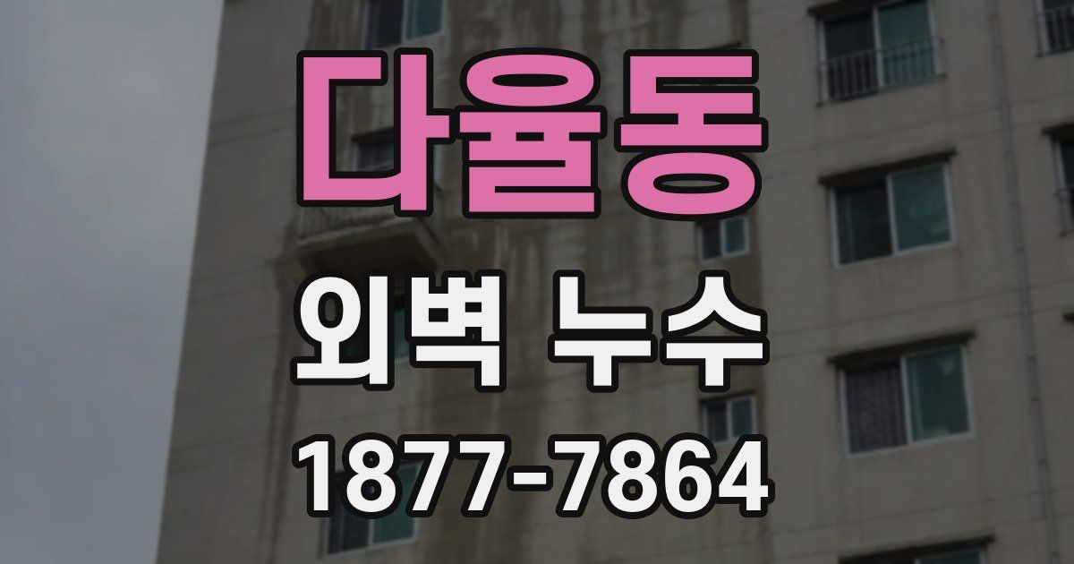 다율동 외벽 누수