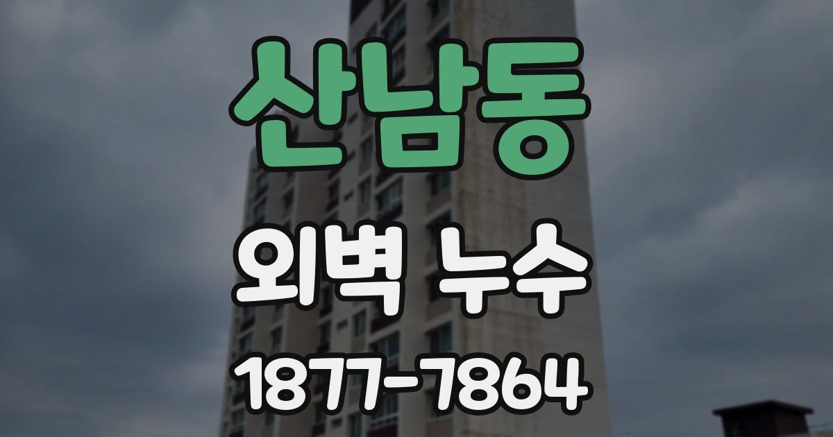 산남동 외벽 누수