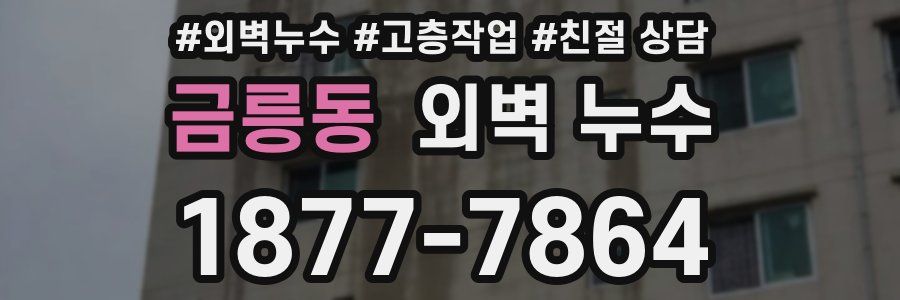 금릉동 외벽 누수