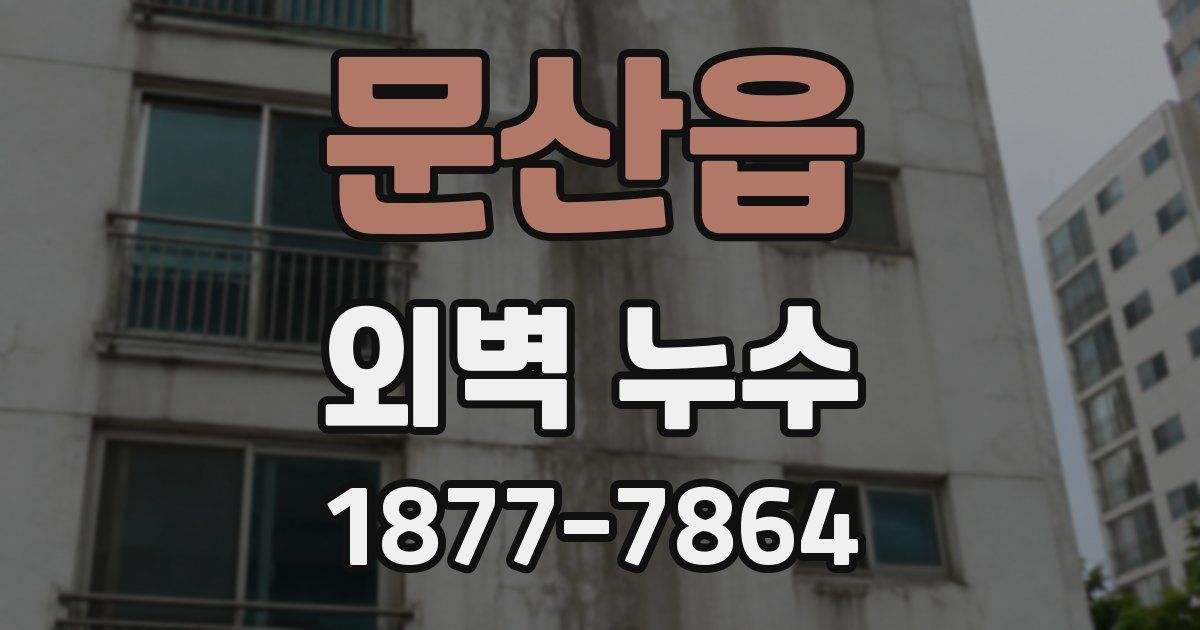 문산읍 외벽 누수