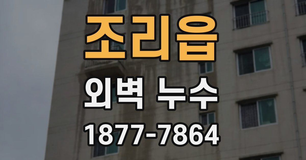 조리읍 외벽 누수