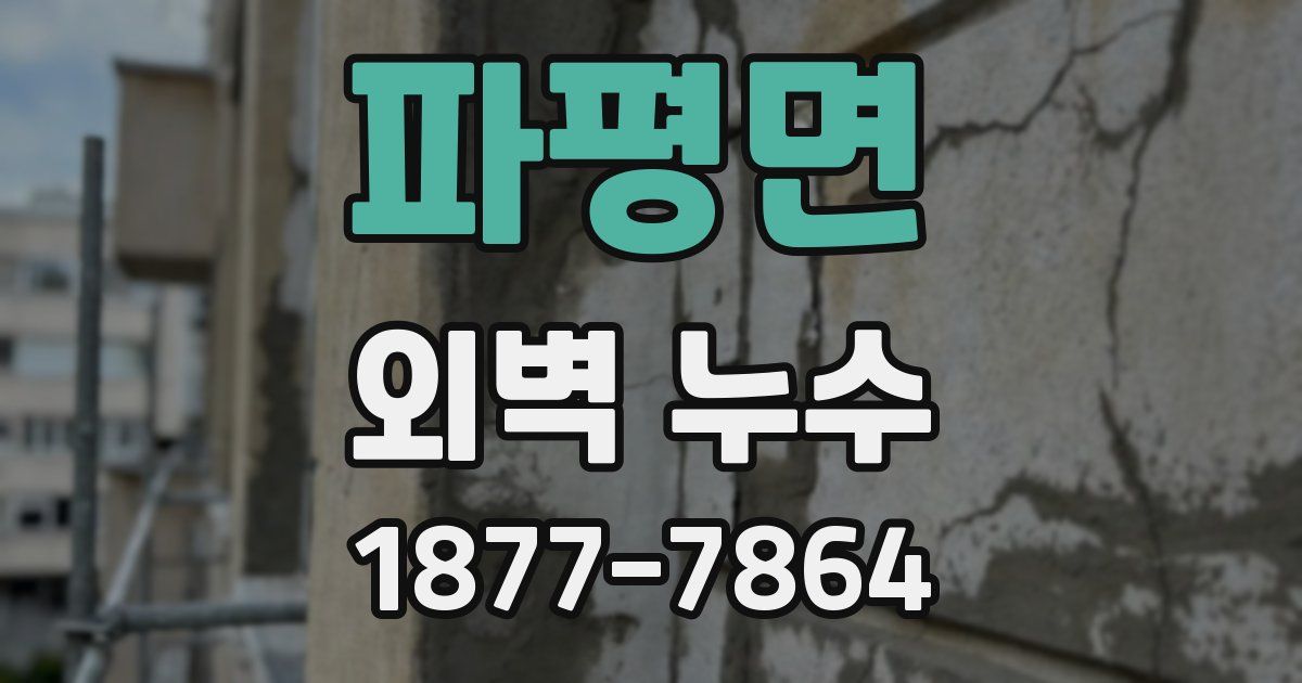파평면 외벽 누수