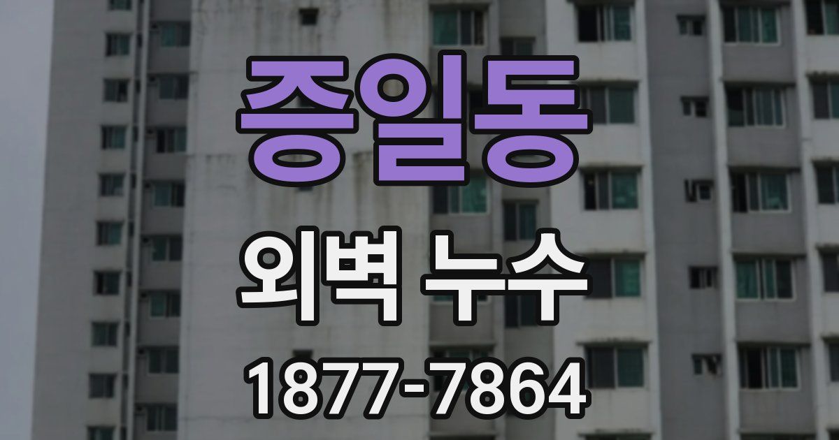 증일동 외벽 누수