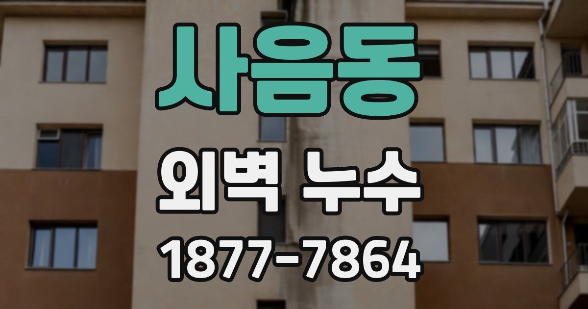 사음동 외벽 누수