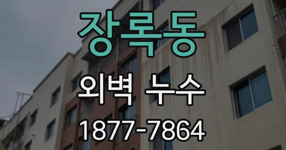 장록동 외벽 누수