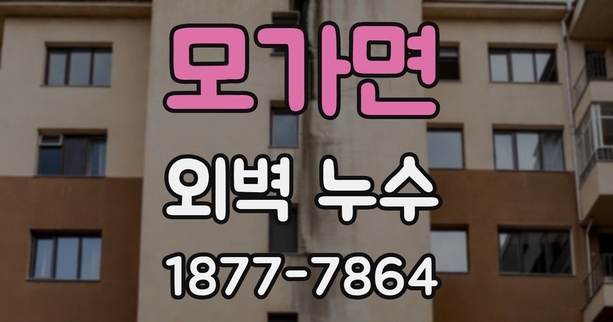 모가면 외벽 누수