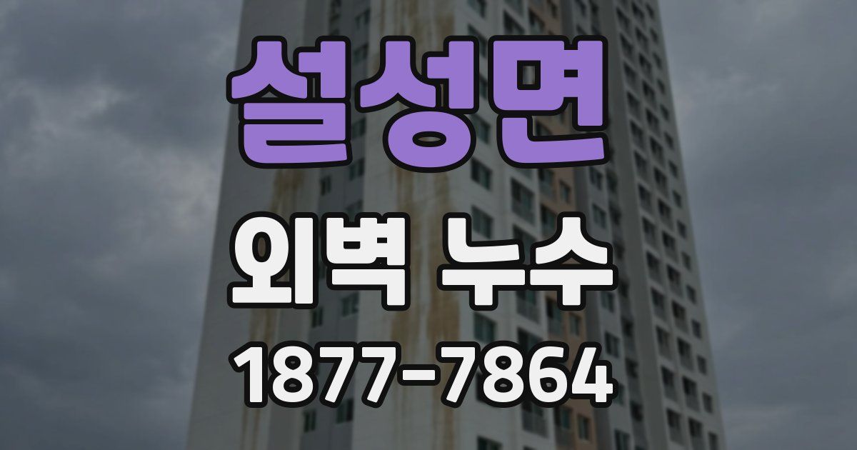 설성면 외벽 누수