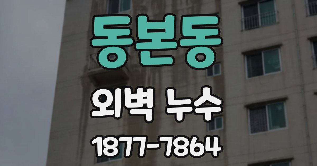 동본동 외벽 누수