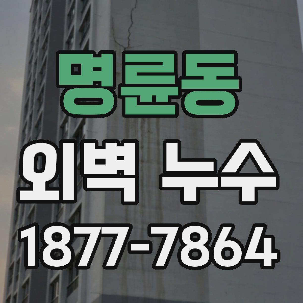 명륜동 외벽 누수 원인에 따라 다른 진단 포인트