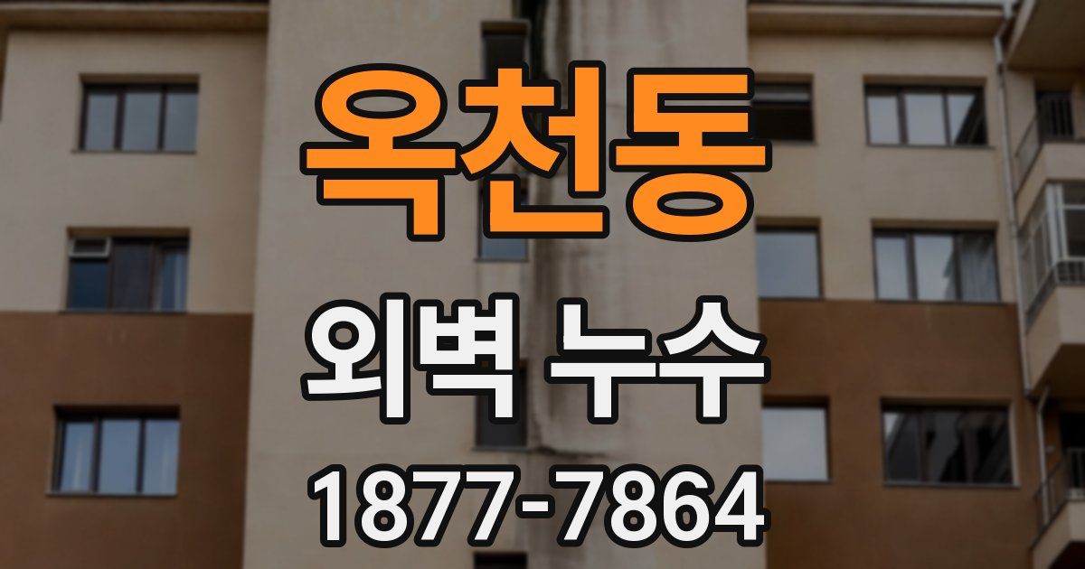 옥천동 외벽 누수