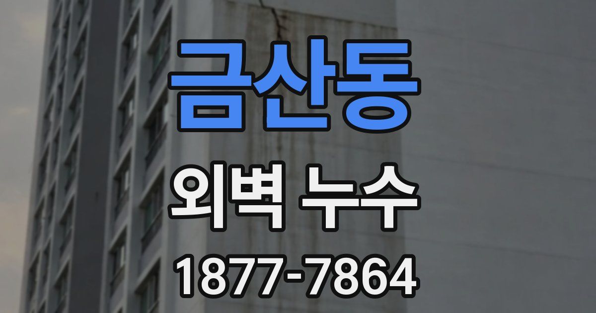 금산동 외벽 누수