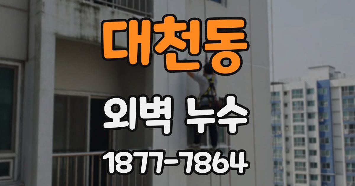 대천동 외벽 누수