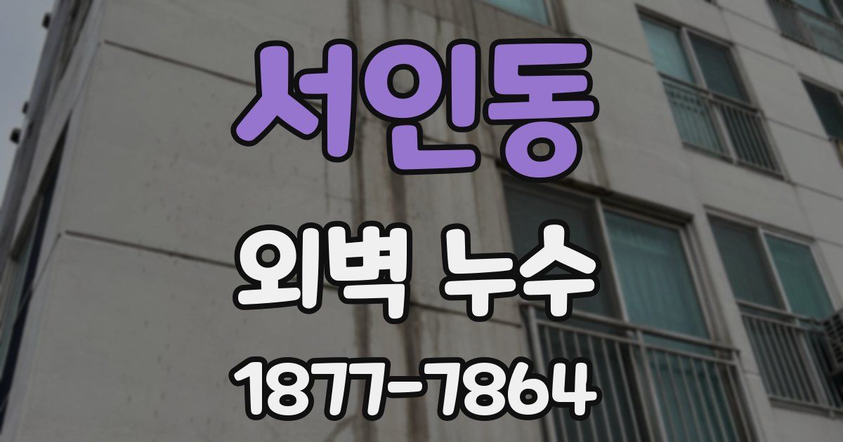 서인동 외벽 누수