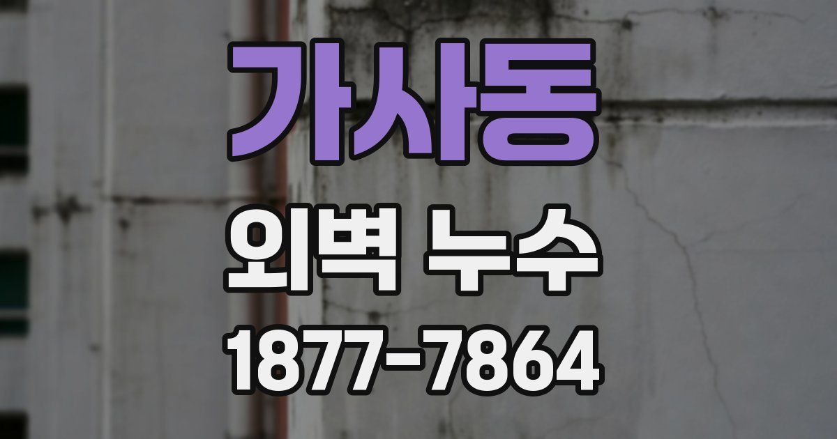 가사동 외벽 누수
