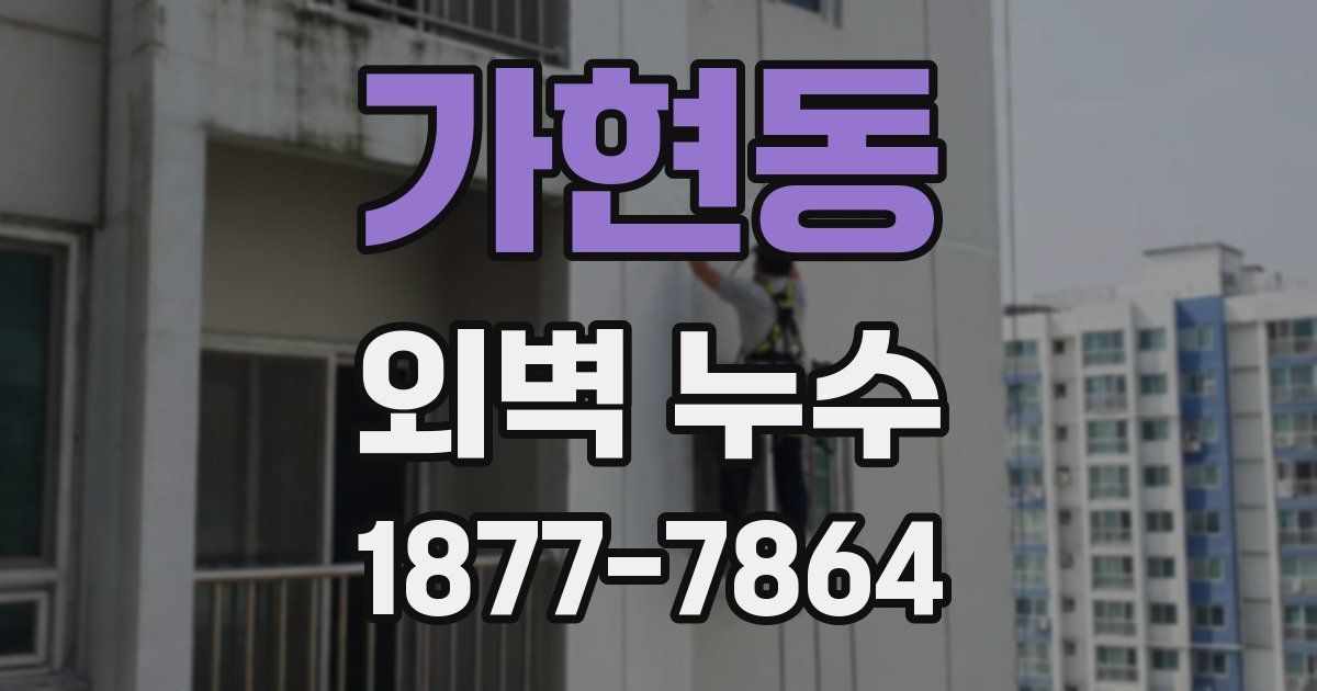 가현동 외벽 누수
