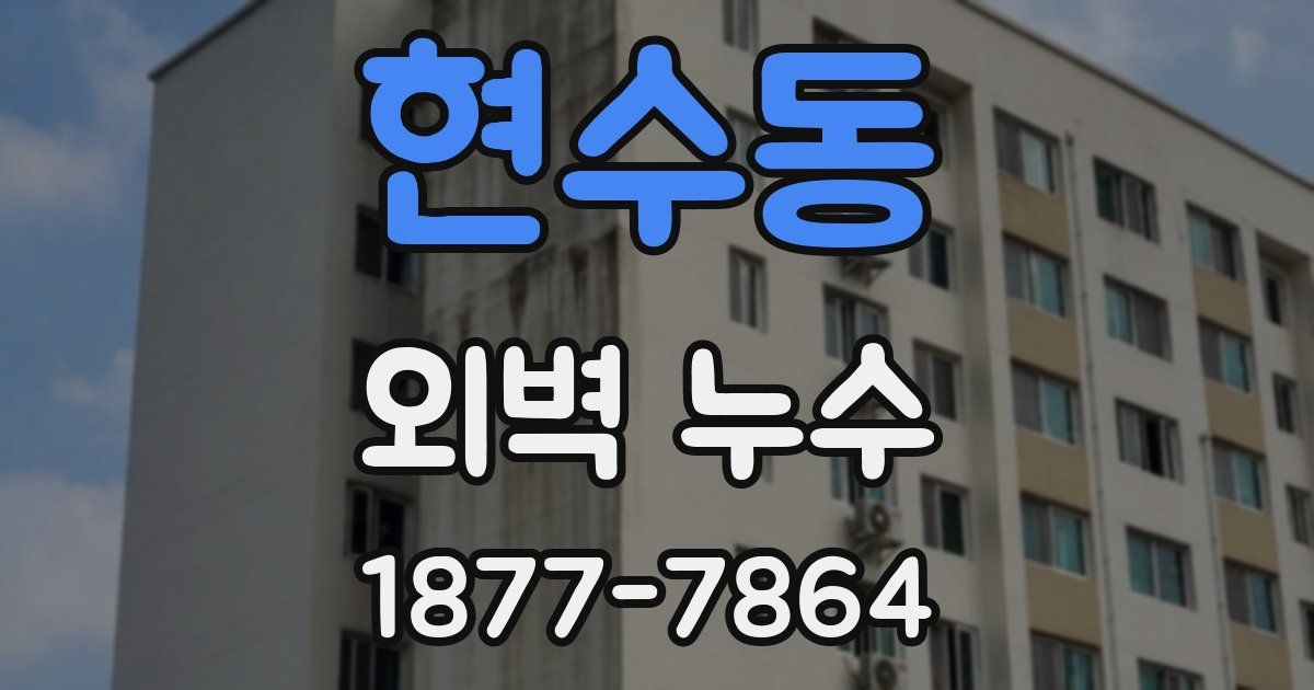 현수동 외벽 누수