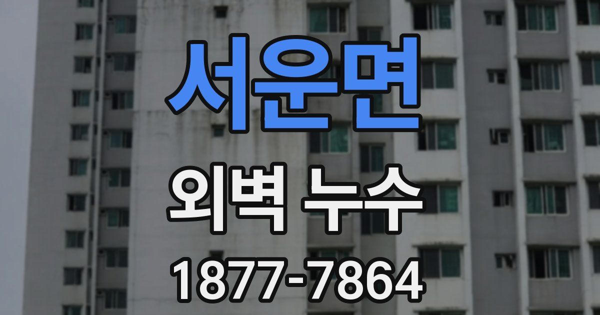 서운면 외벽 누수