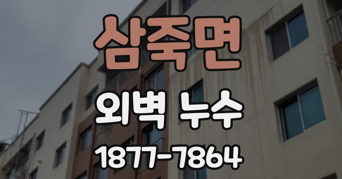 삼죽면 외벽 누수