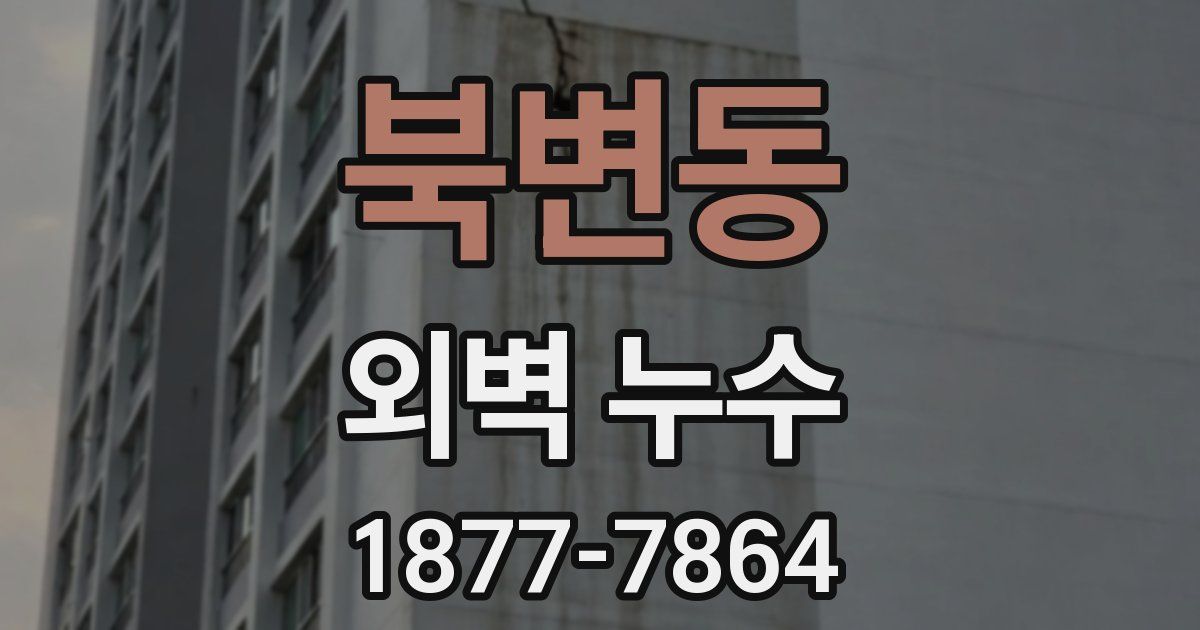 북변동 외벽 누수
