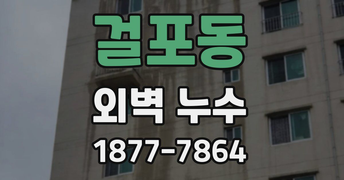걸포동 외벽 누수