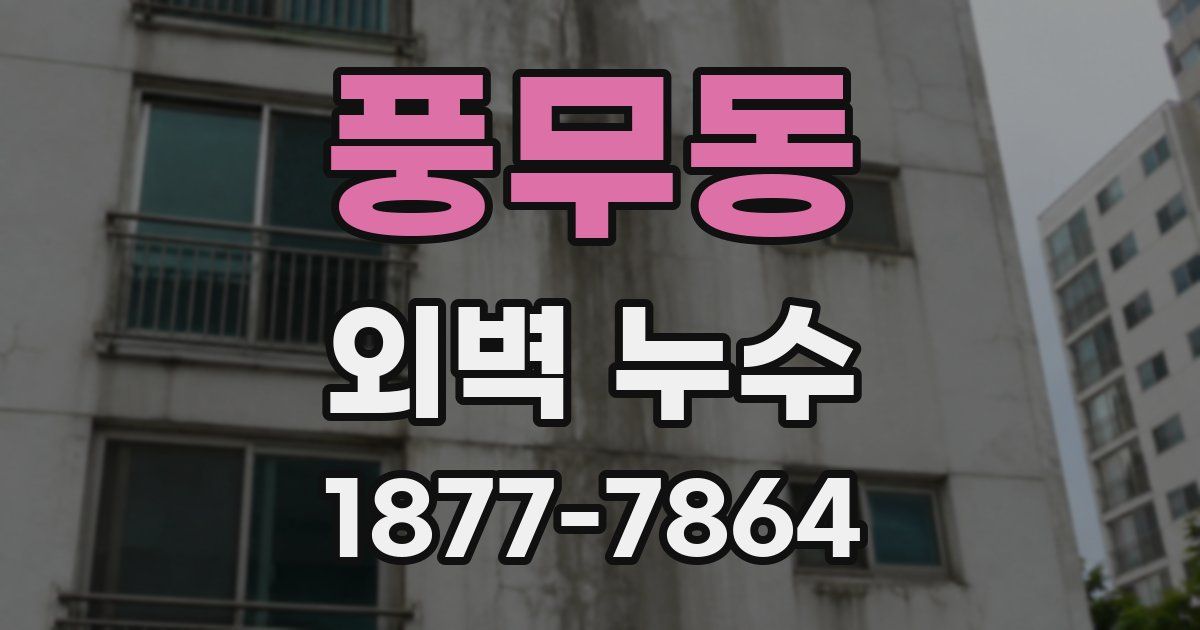 풍무동 외벽 누수