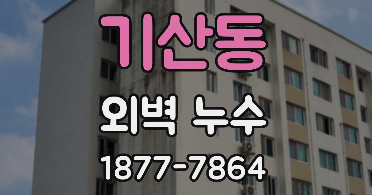 기산동 외벽 누수