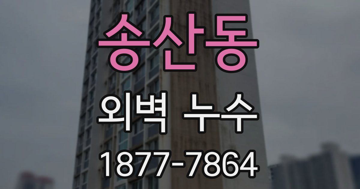 송산동 외벽 누수