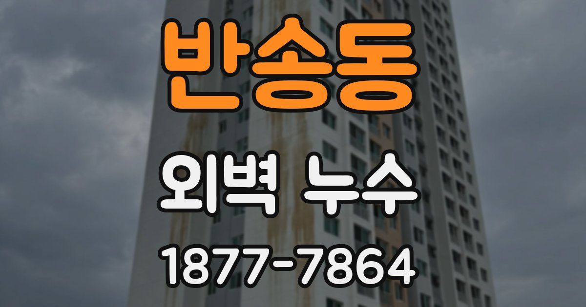 반송동 외벽 누수