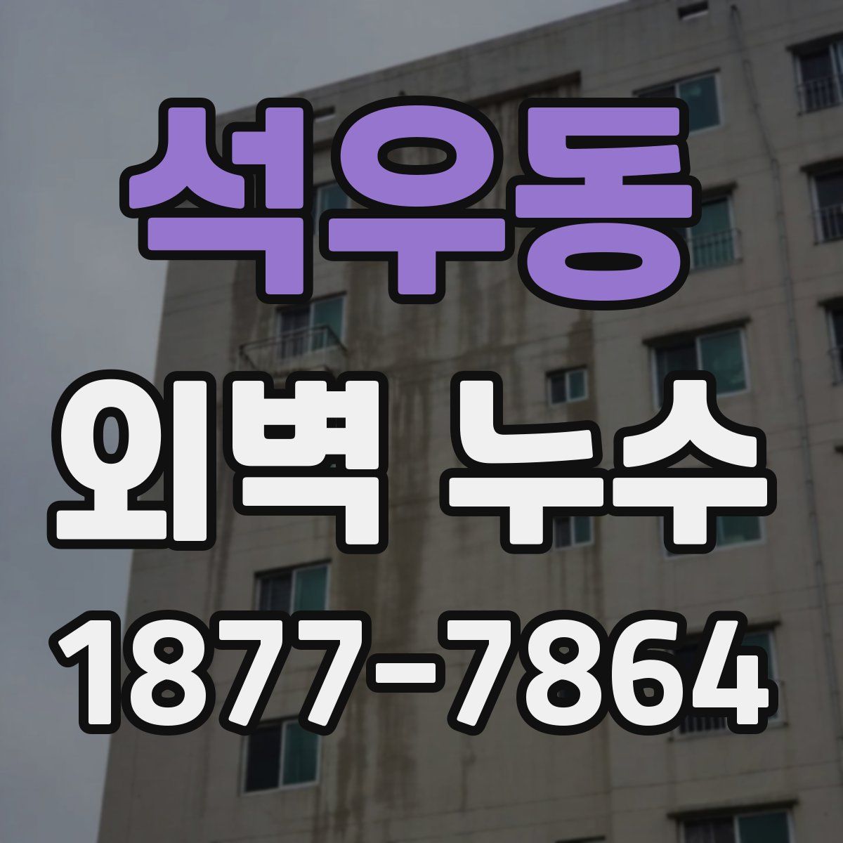 석우동 외벽 누수
