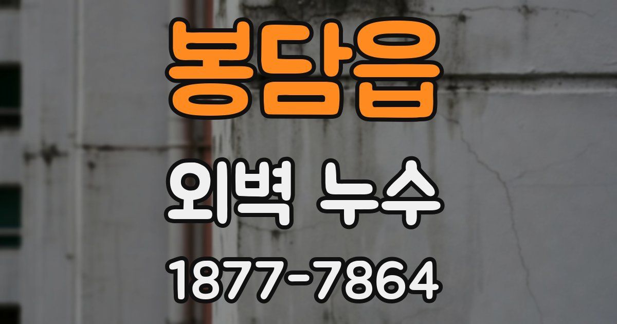 봉담읍 외벽 누수