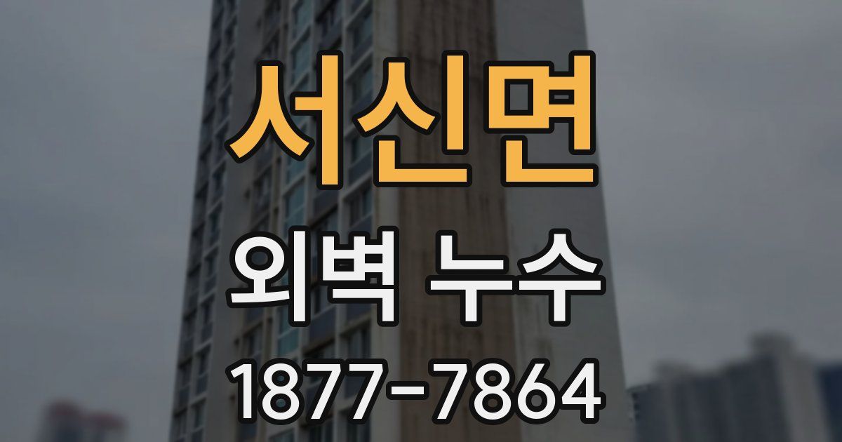 서신면 외벽 누수