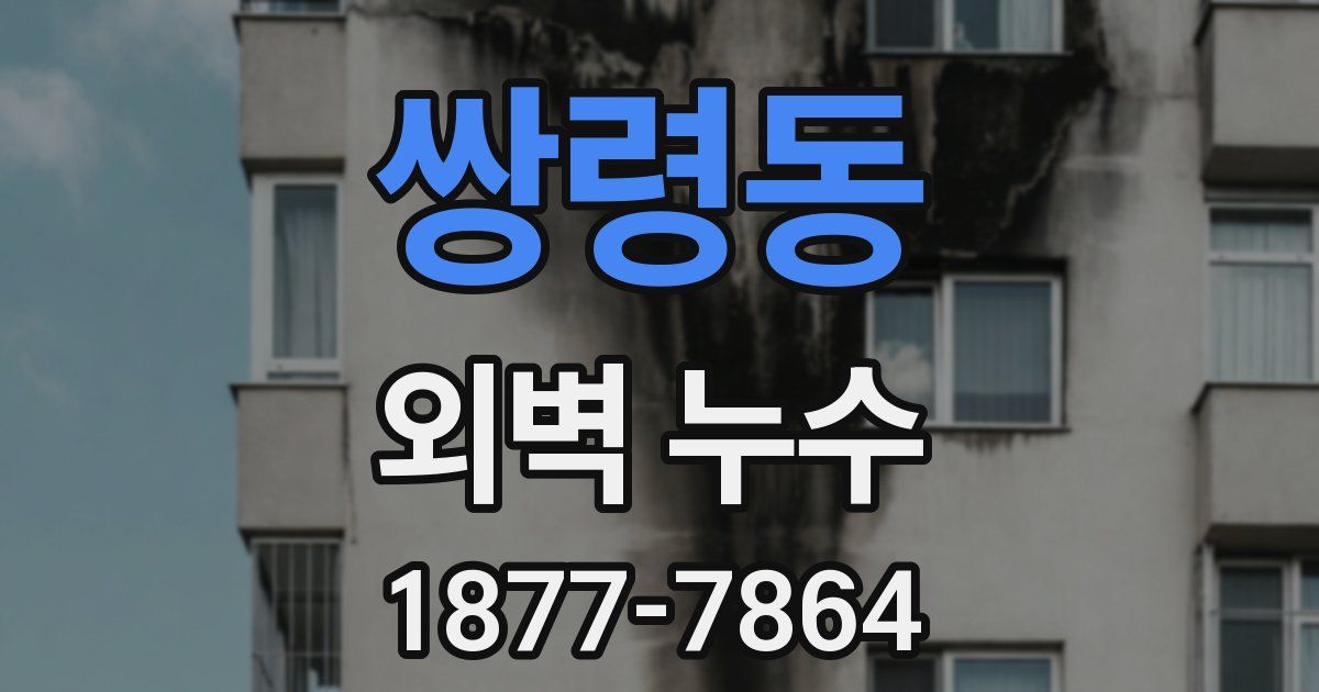 쌍령동 외벽 누수