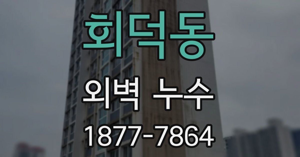 회덕동 외벽 누수