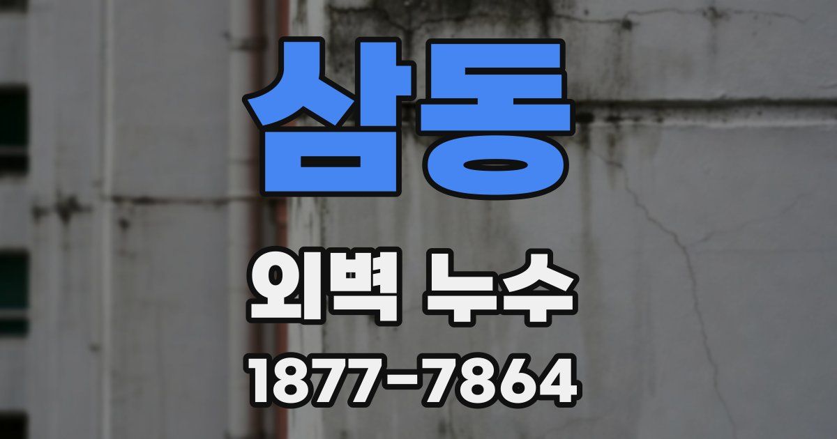 삼동 외벽 누수