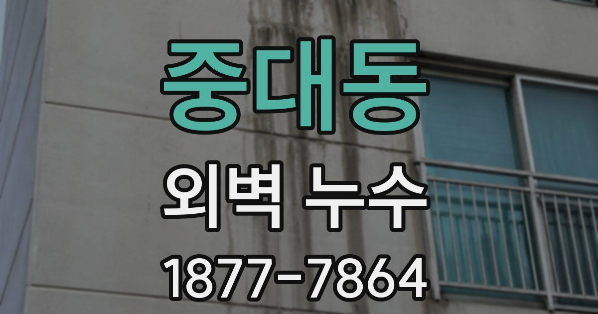 중대동 외벽 누수