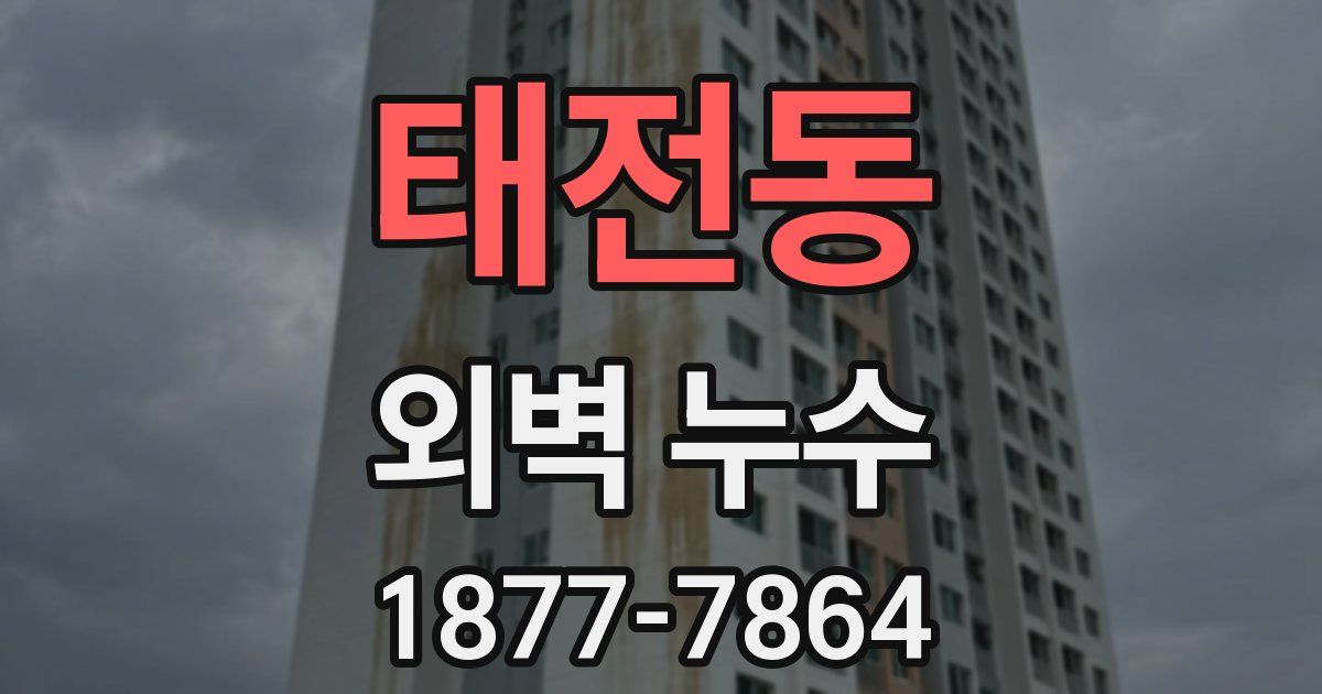 태전동 외벽 누수