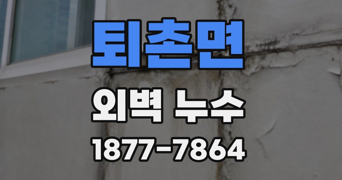 퇴촌면 외벽 누수