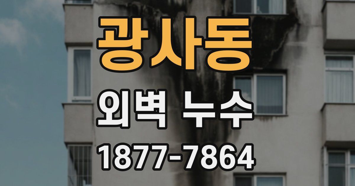 광사동 외벽 누수