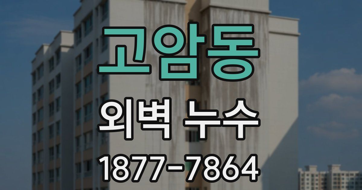 고암동 외벽 누수
