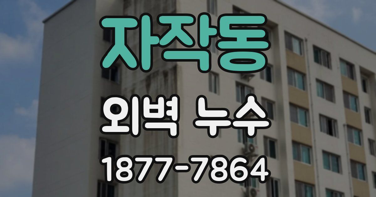 자작동 외벽 누수
