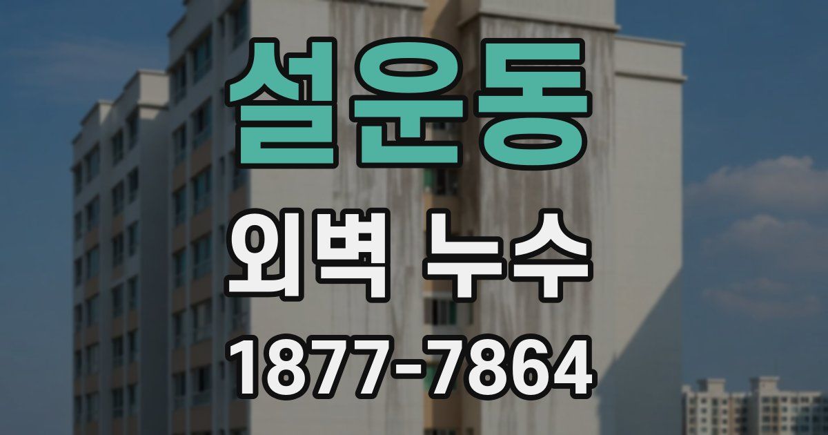 설운동 외벽 누수