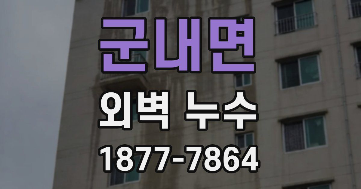 군내면 외벽 누수