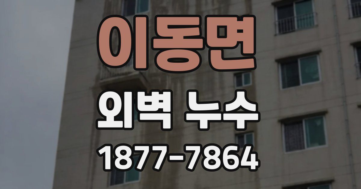 이동면 외벽 누수