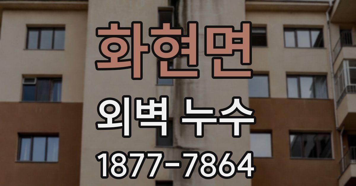 화현면 외벽 누수