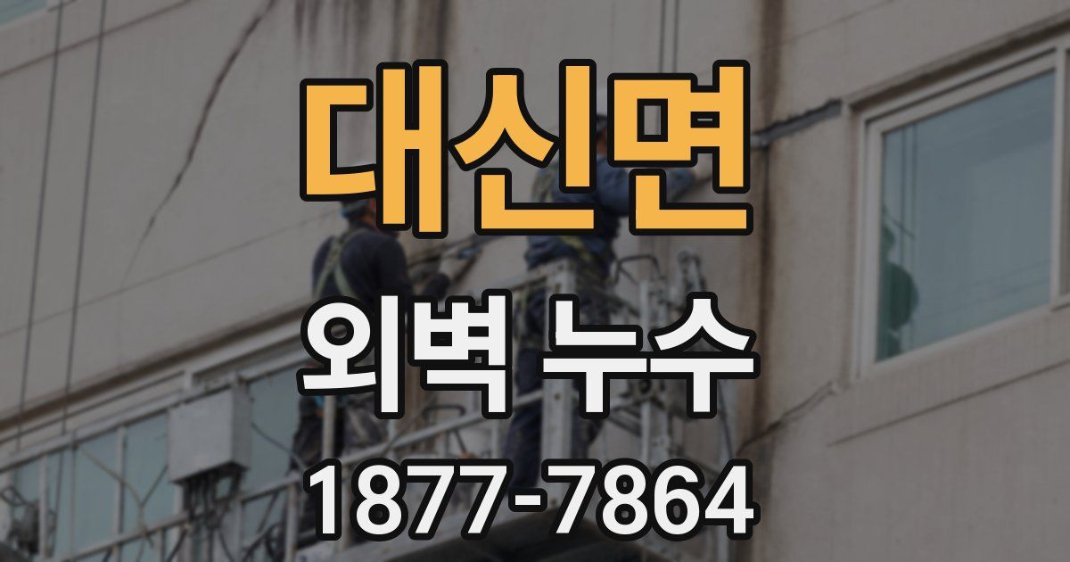 대신면 외벽 누수
