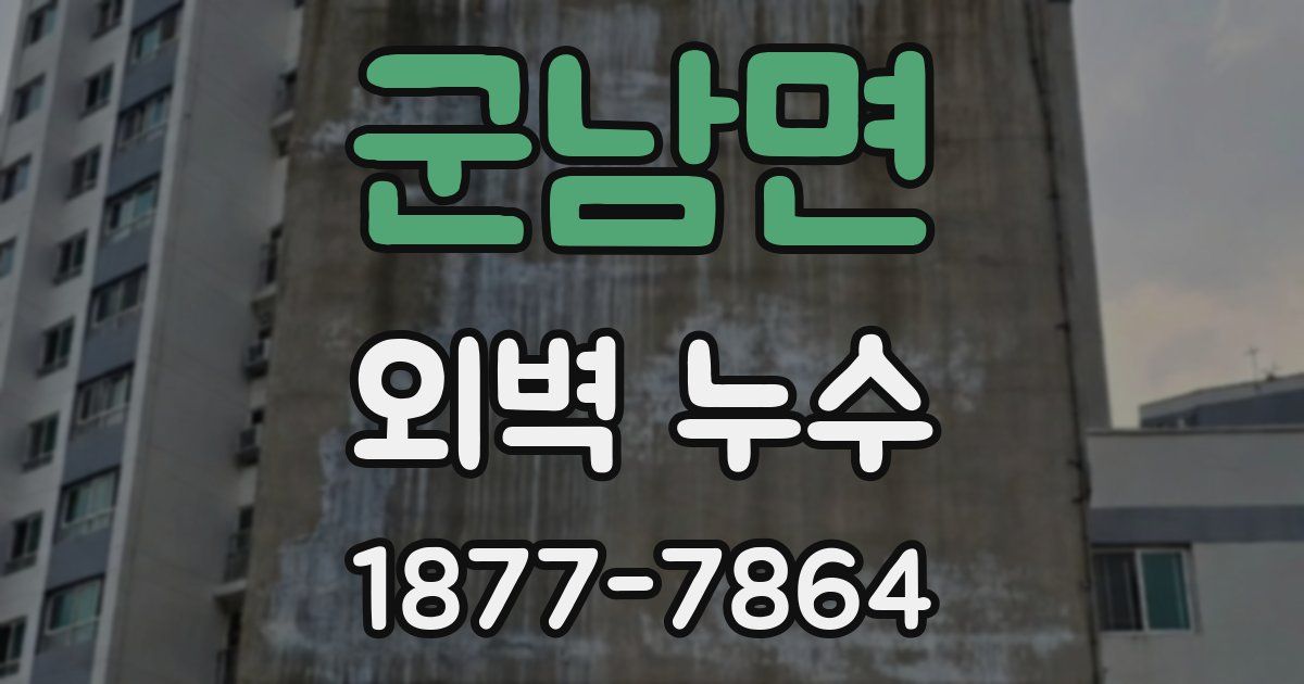 군남면 외벽 누수