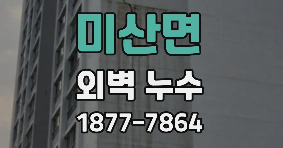 미산면 외벽 누수