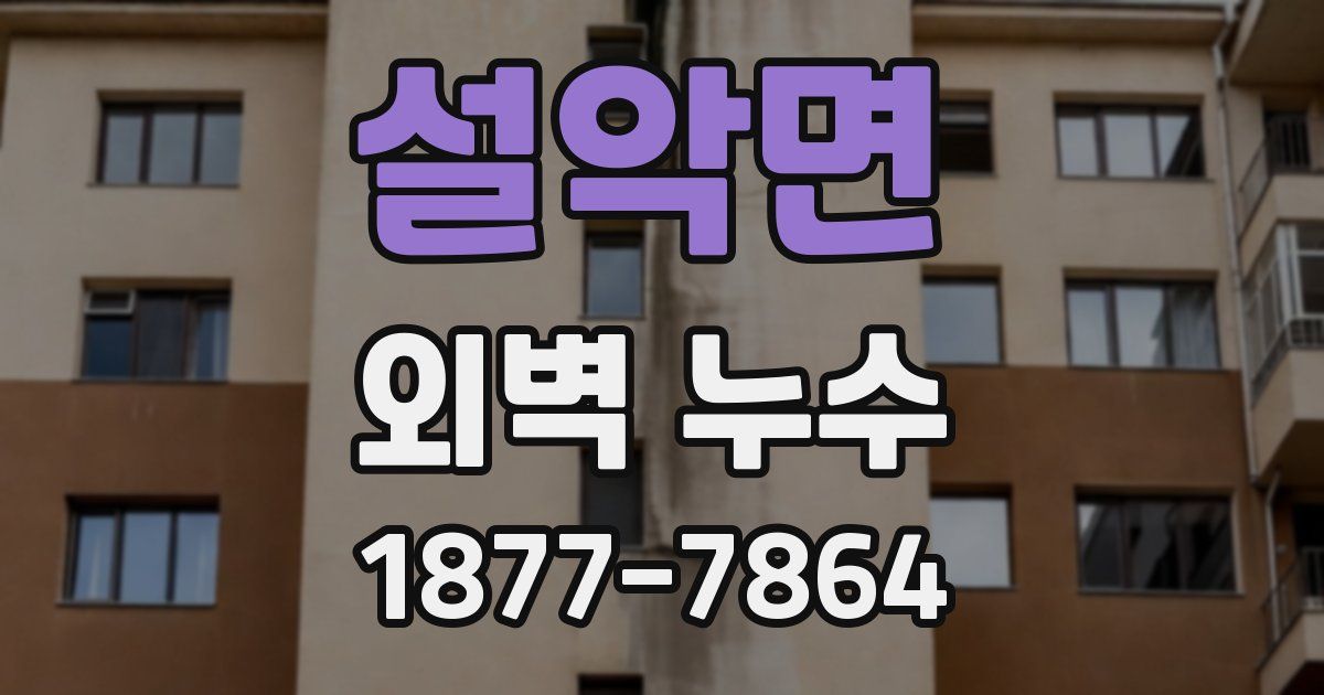 설악면 외벽 누수