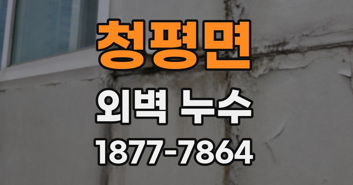 청평면 외벽 누수